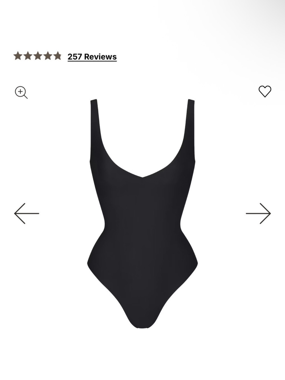 Skims 
Naked plunge bodysuit 
Size M-DD